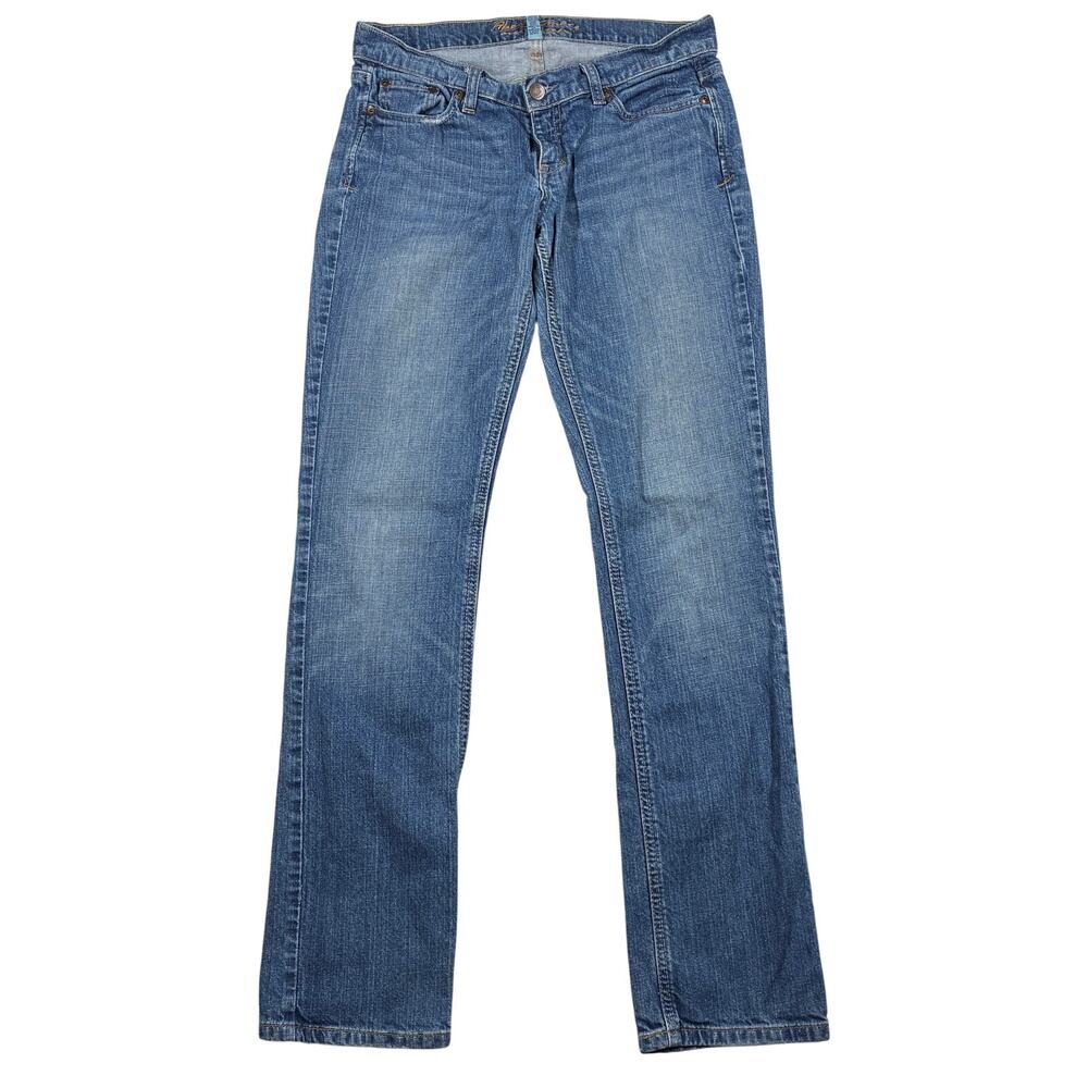Abercrombie & Fitch Straight Jeans Womens 4R Medium Wash Denim Stretch Low Rise